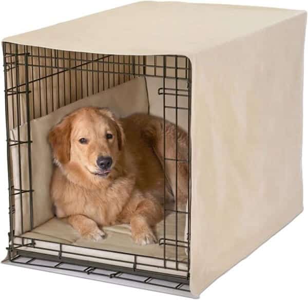 Pet Dreams Eco-Friendly Dog Crate Cover: Sustainable and Stylish Choice for Your Pet's Comfort.