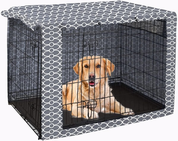 Pethiy Polyester Pet Kennel Cover: Stylish and Protective Crate Accessory for Your Pet.