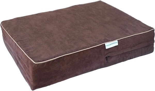 A solid memory foam orthopedic pet bed for dogs