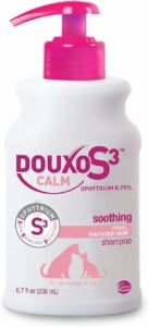Bottle of Douxo S3 Calm Shampoo against a clean background