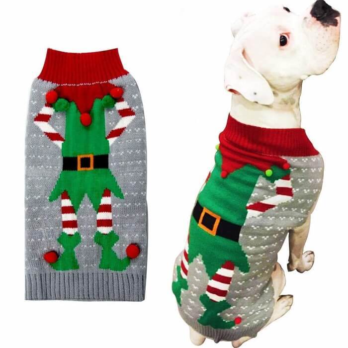 HUI ZHEN Christmas Santa Dog Sweater