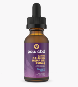  A bottle of CBD oil specifically formulated to alleviate separation anxiety in dogs.
