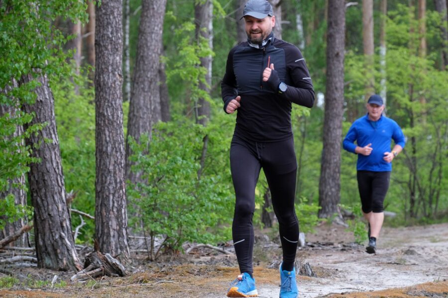 Runner dog forest