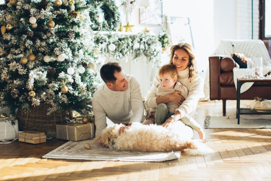Happy family dog