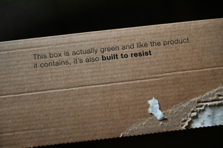 Dog sniffing cardboard